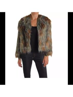 Renamed Multicolor Monster Faux Fur Open Front Coat